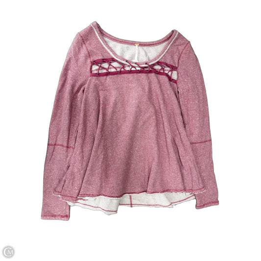 Top Long Sleeve By Free People In Striped Pattern, Size: S