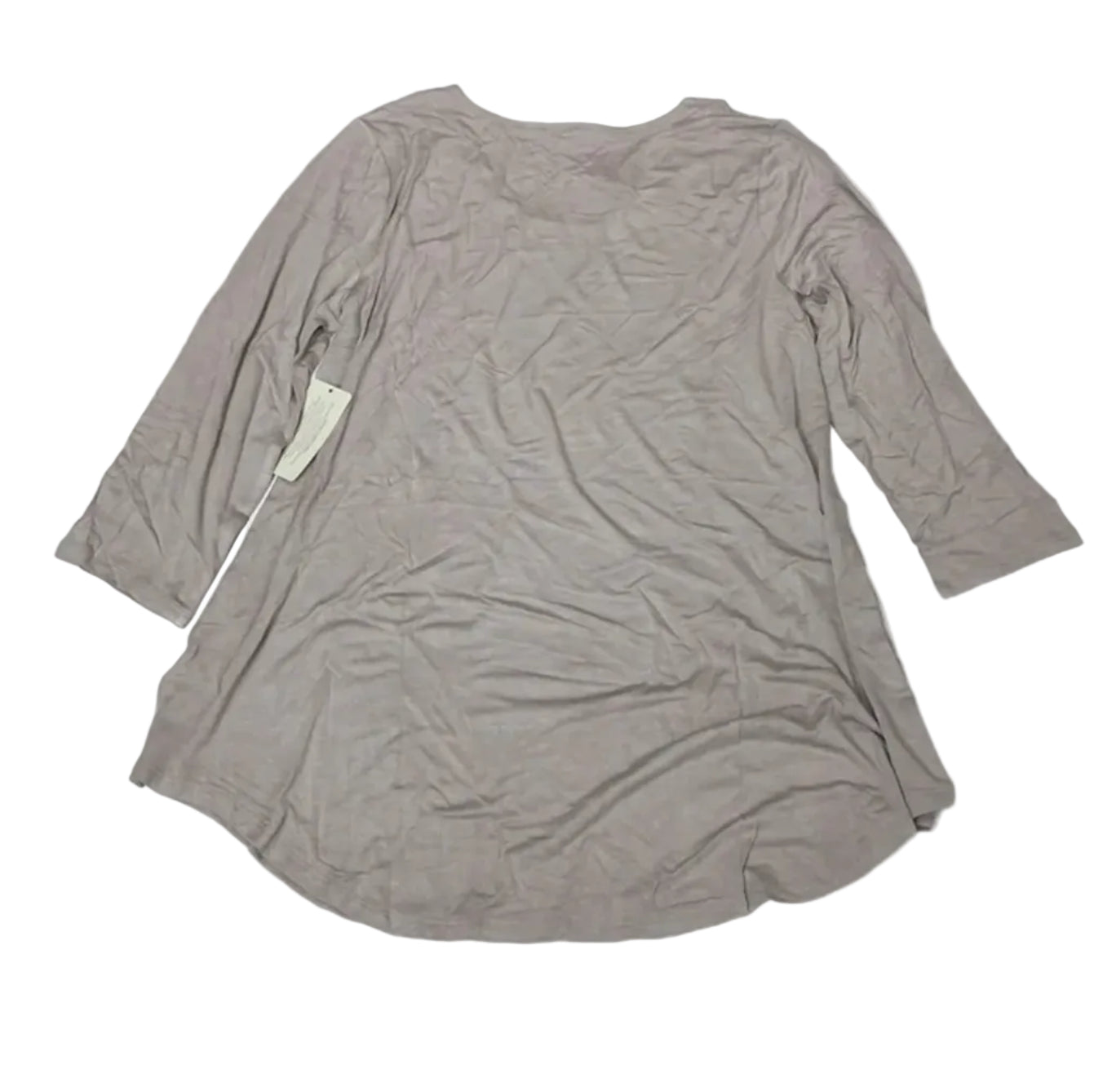 Top 3/4 Sleeve By Logo In Taupe, Size: L
