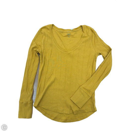 Top Long Sleeve By Falls Creek In Yellow, Size: S
