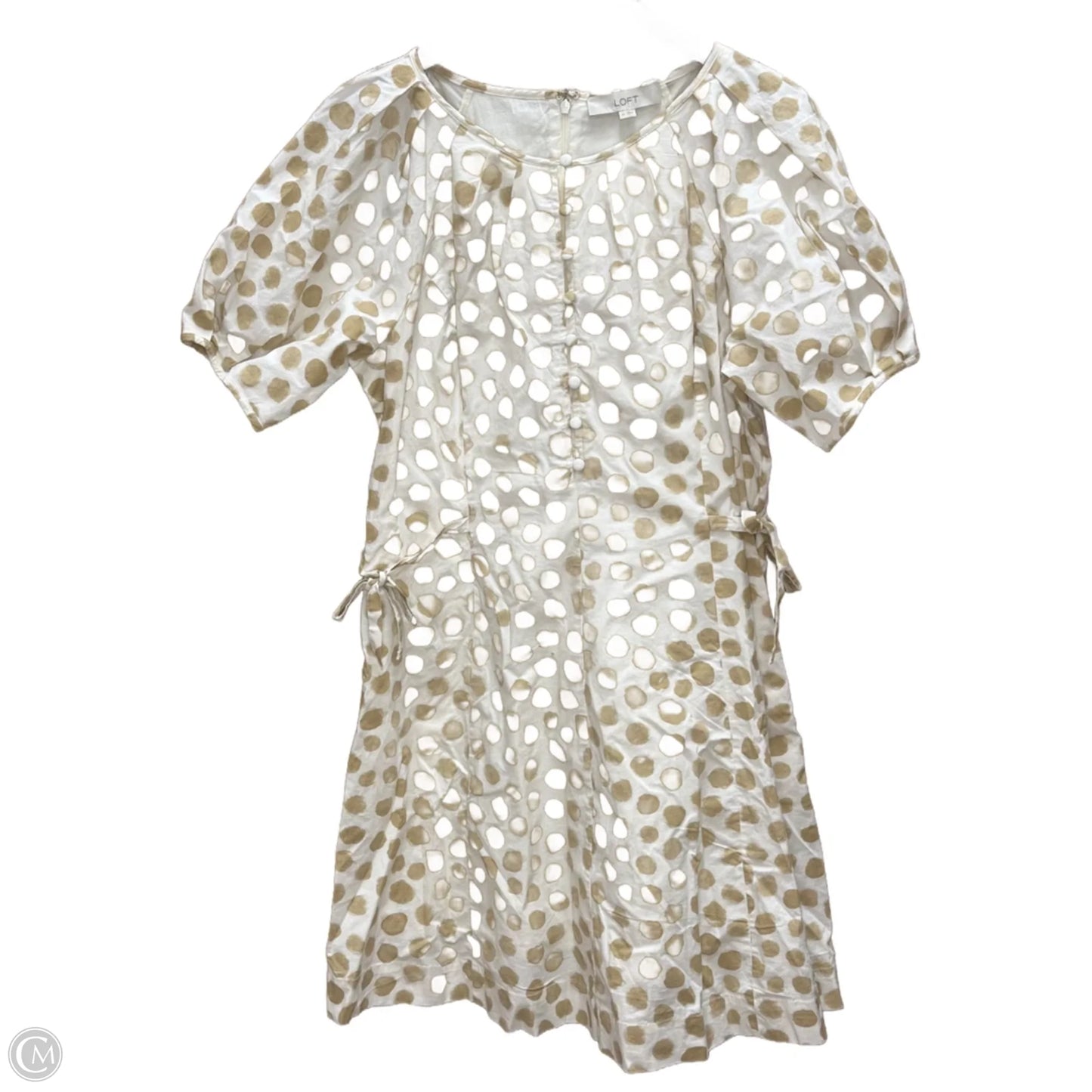 Dress Casual Short By Loft In Polkadot Pattern, Size: L