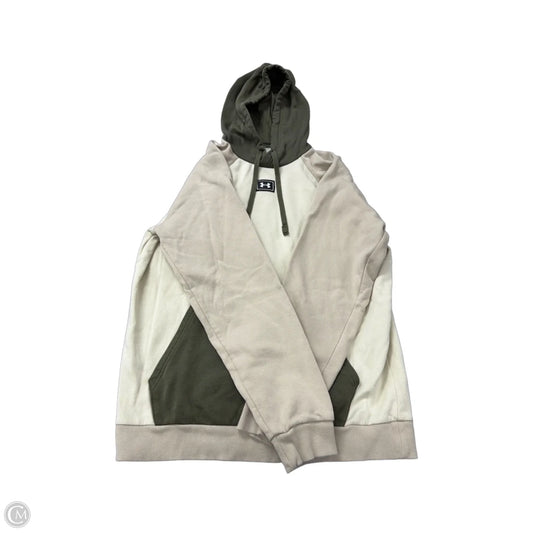 Athletic Top Long Sleeve Hoodie By Under Armour In Green, Size: M