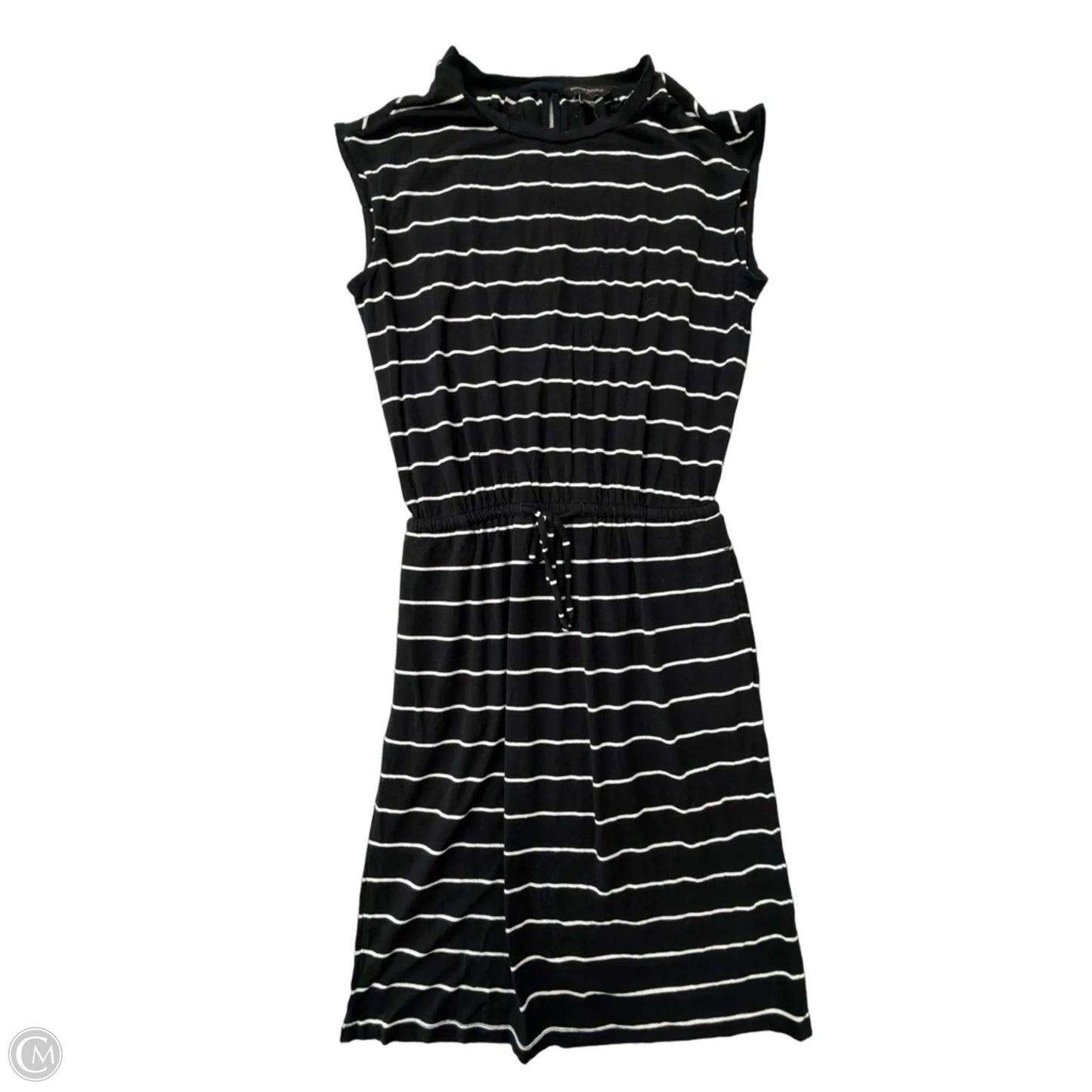 Dress Casual Midi By Banana Republic In Black & White, Size: Xs