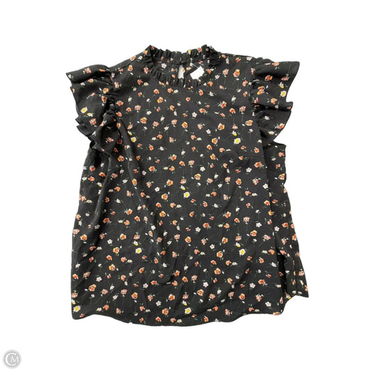 Top Short Sleeve By Shein In Floral Print, Size: 3x