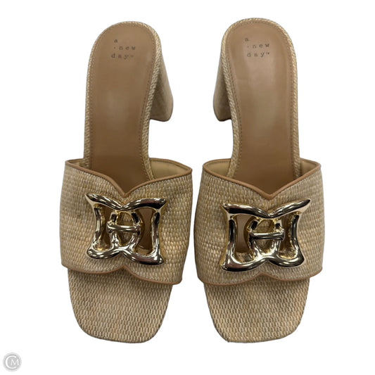 Shoes Heels Block By A New Day In Beige, Size: 11