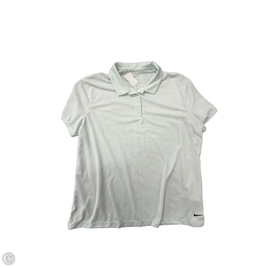 Athletic Top Short Sleeve By Nike Apparel In Aqua, Size: 1x