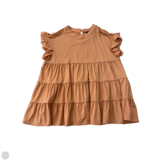 Top Short Sleeve By Versona In Orange, Size: M