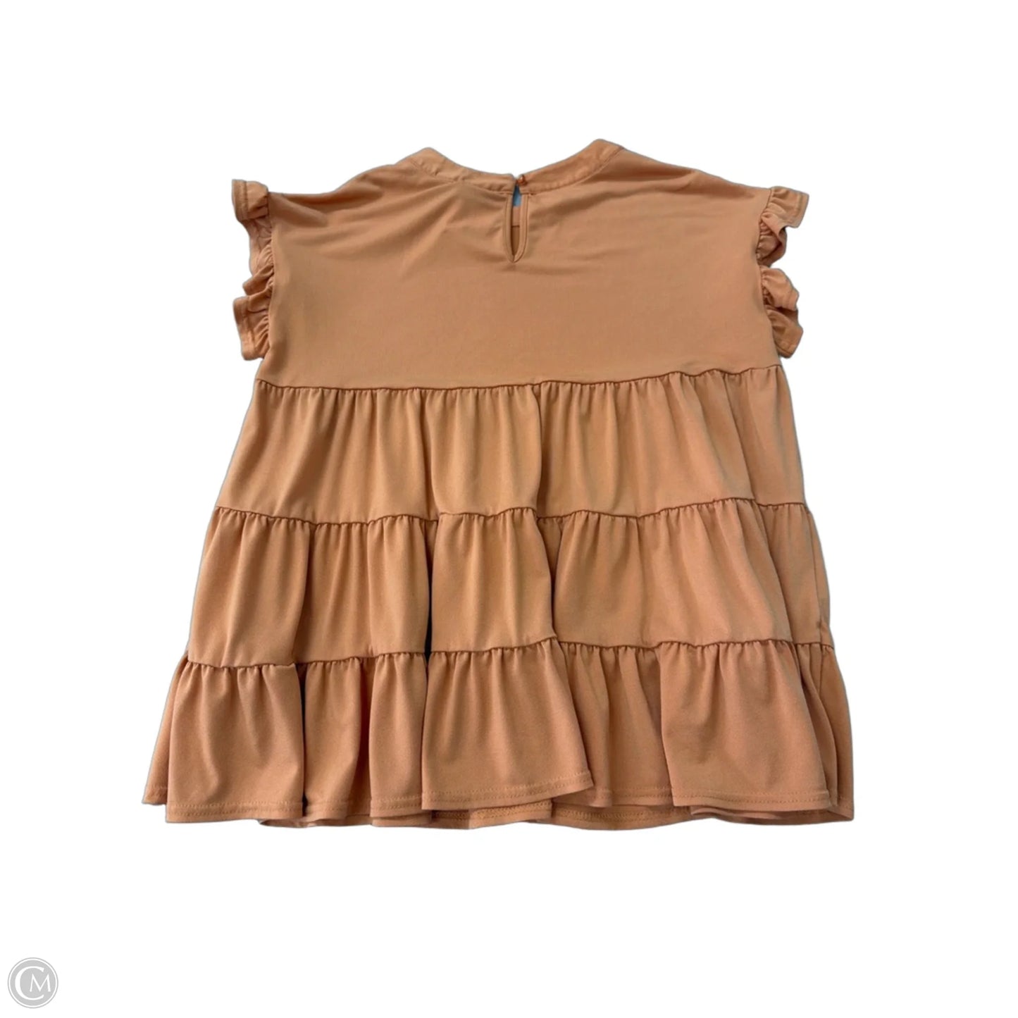 Top Short Sleeve By Versona In Orange, Size: M