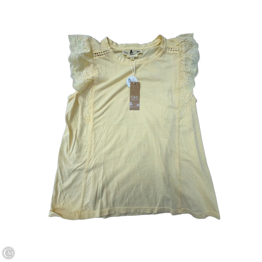 Top Sleeveless By C And C In Yellow, Size: S