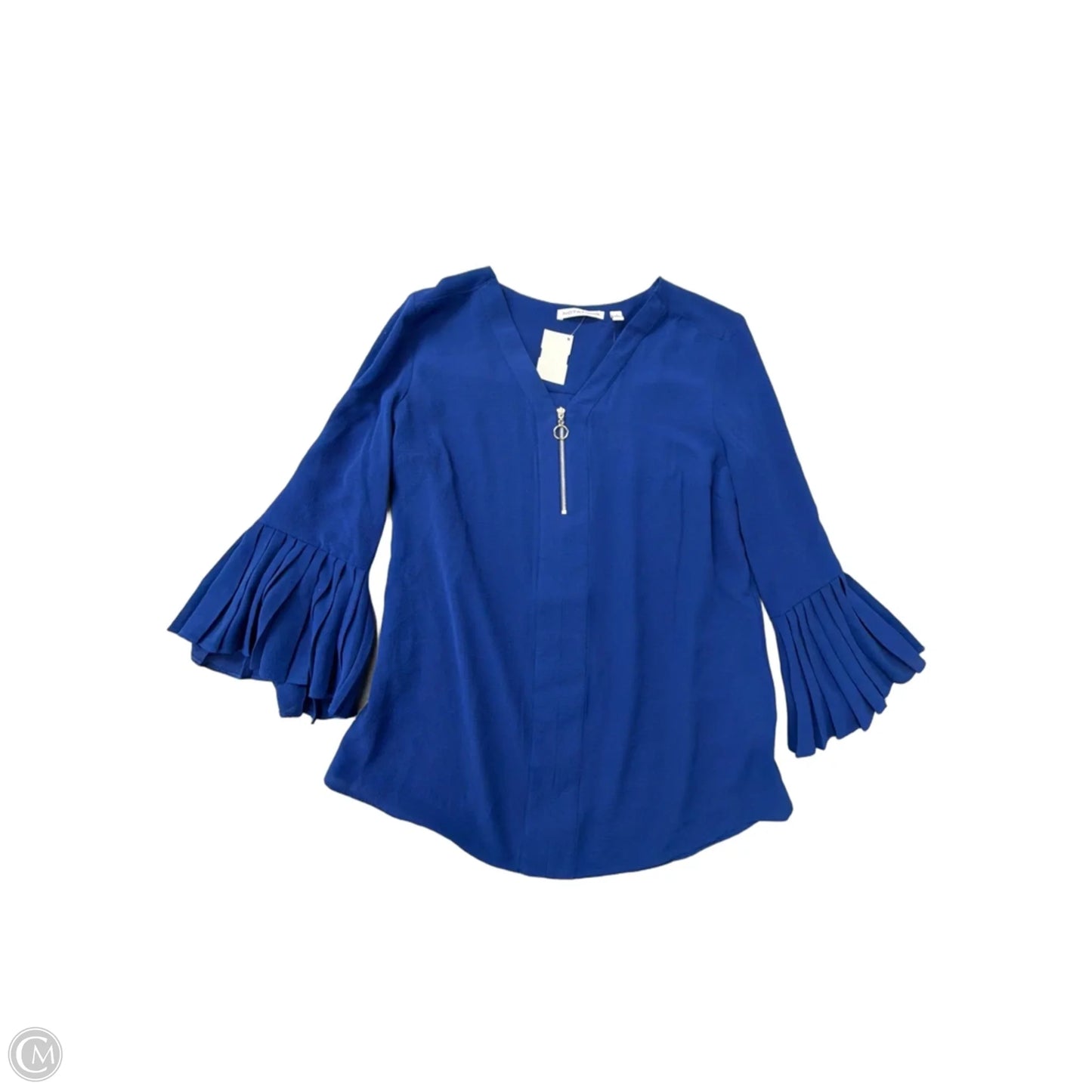 Top 3/4 Sleeve By Notations In Blue, Size: S