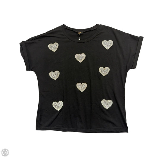 Top Short Sleeve By Ontwelfth In Black, Size: L