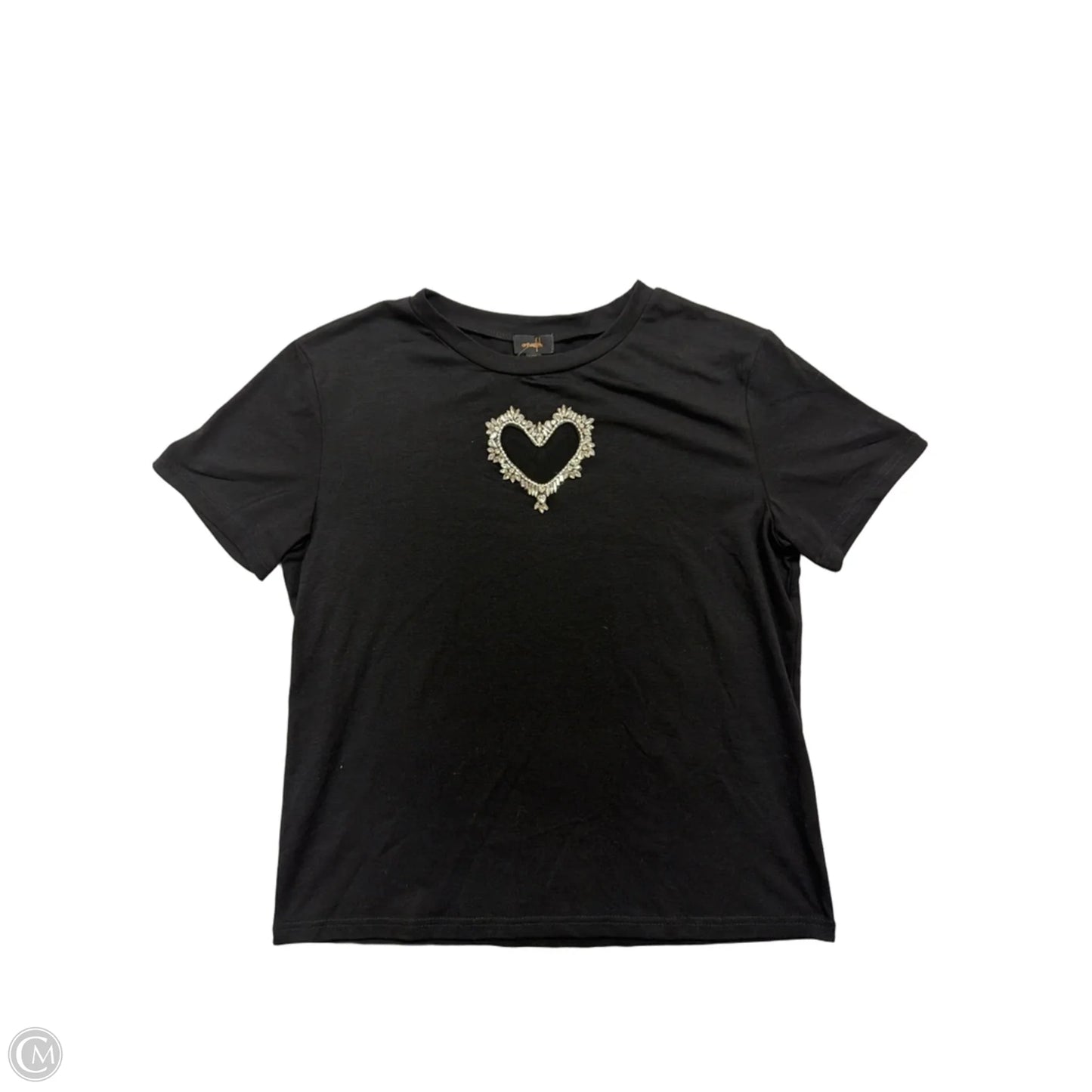Top Short Sleeve By Ontwelfth In Black, Size: L