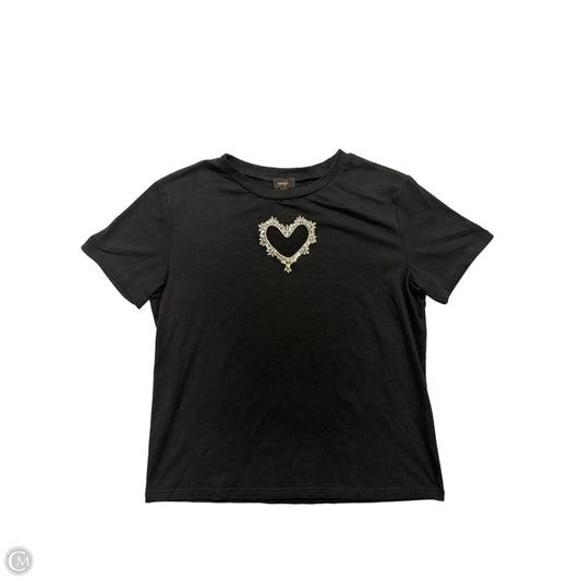 Top Short Sleeve By Ontwelfth In Black, Size: L
