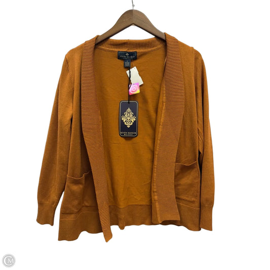 Cardigan By Clothes Mentor In Orange, Size: Xl
