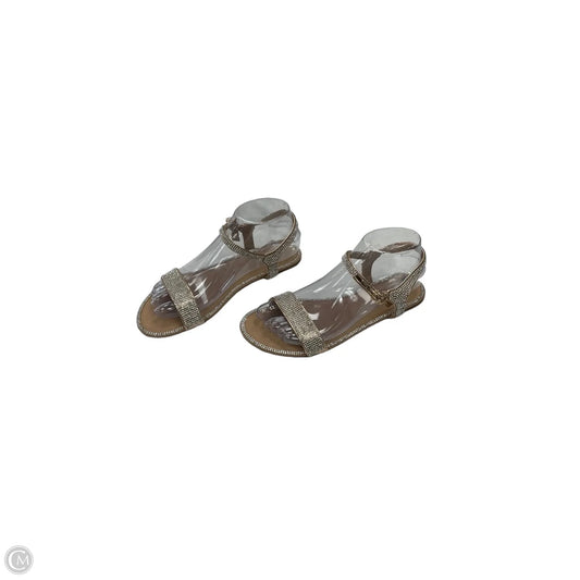 Sandals Flats By Clothes Mentor In Gold, Size: 7
