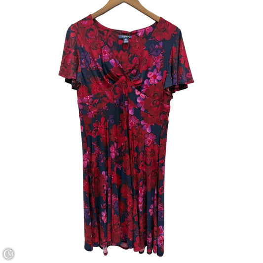 Dress Casual Midi By Chaps In Multi-colored, Size: L