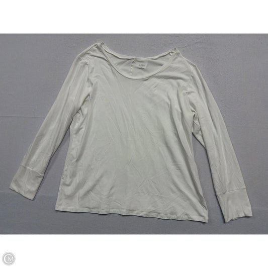 Top Long Sleeve Basic By Ana In White, Size: 1x