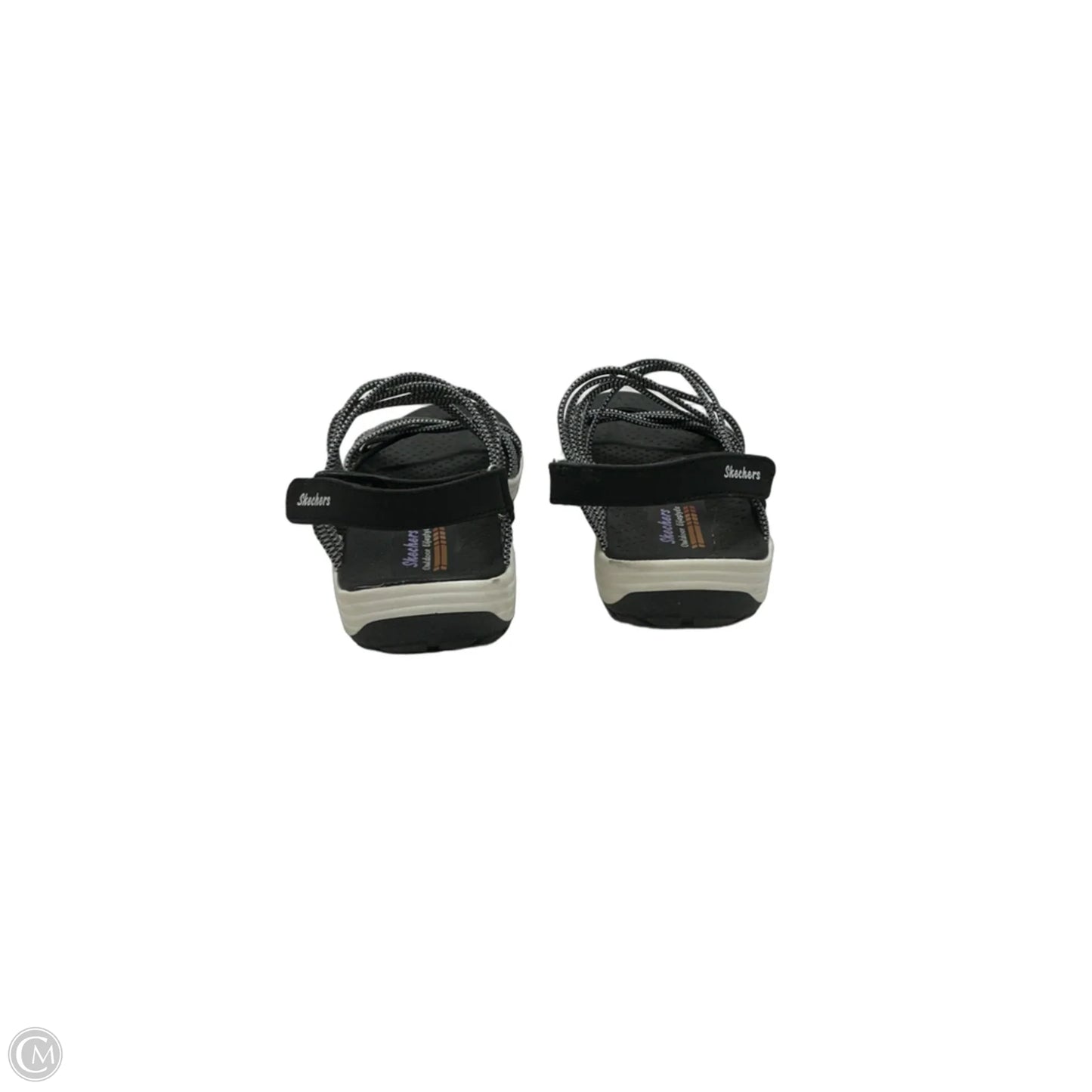 Sandals Flats By Skechers In Black & White, Size: 7