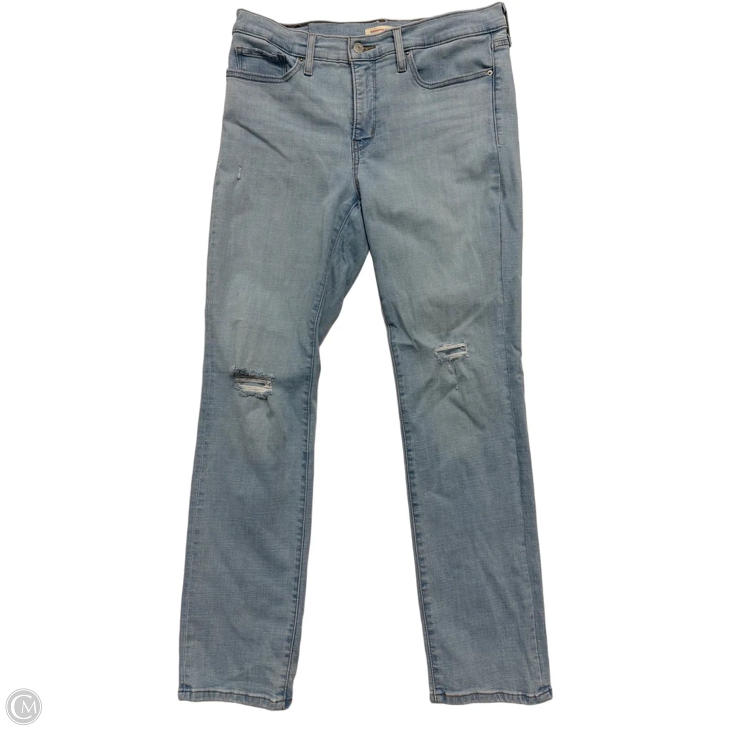 Jeans Straight By Levis In Blue Denim, Size: 10