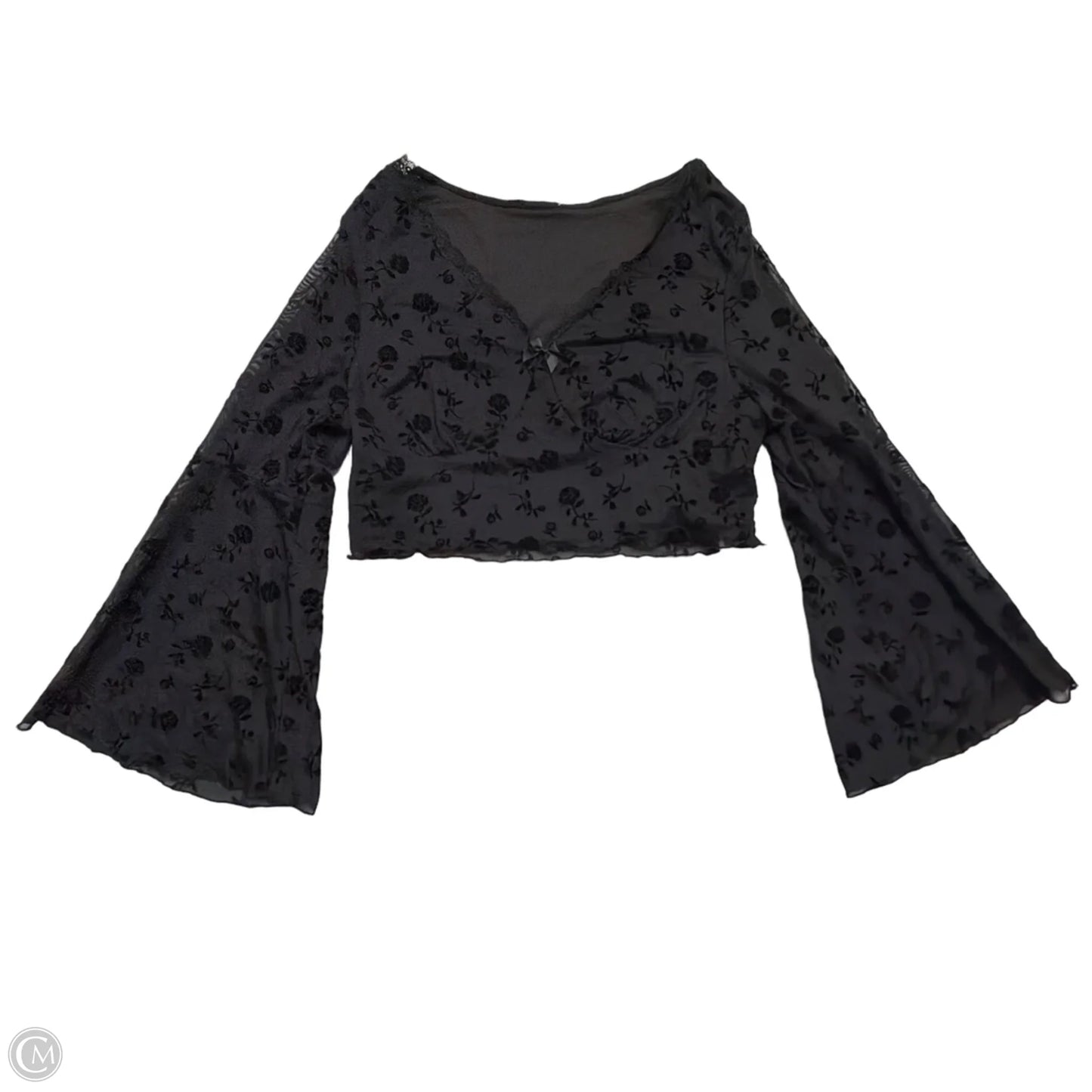 Top Long Sleeve By Shein In Black, Size: 3x