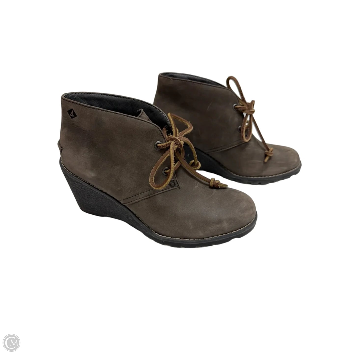 Shoes Heels Wedge By Sperry In Grey, Size: 6