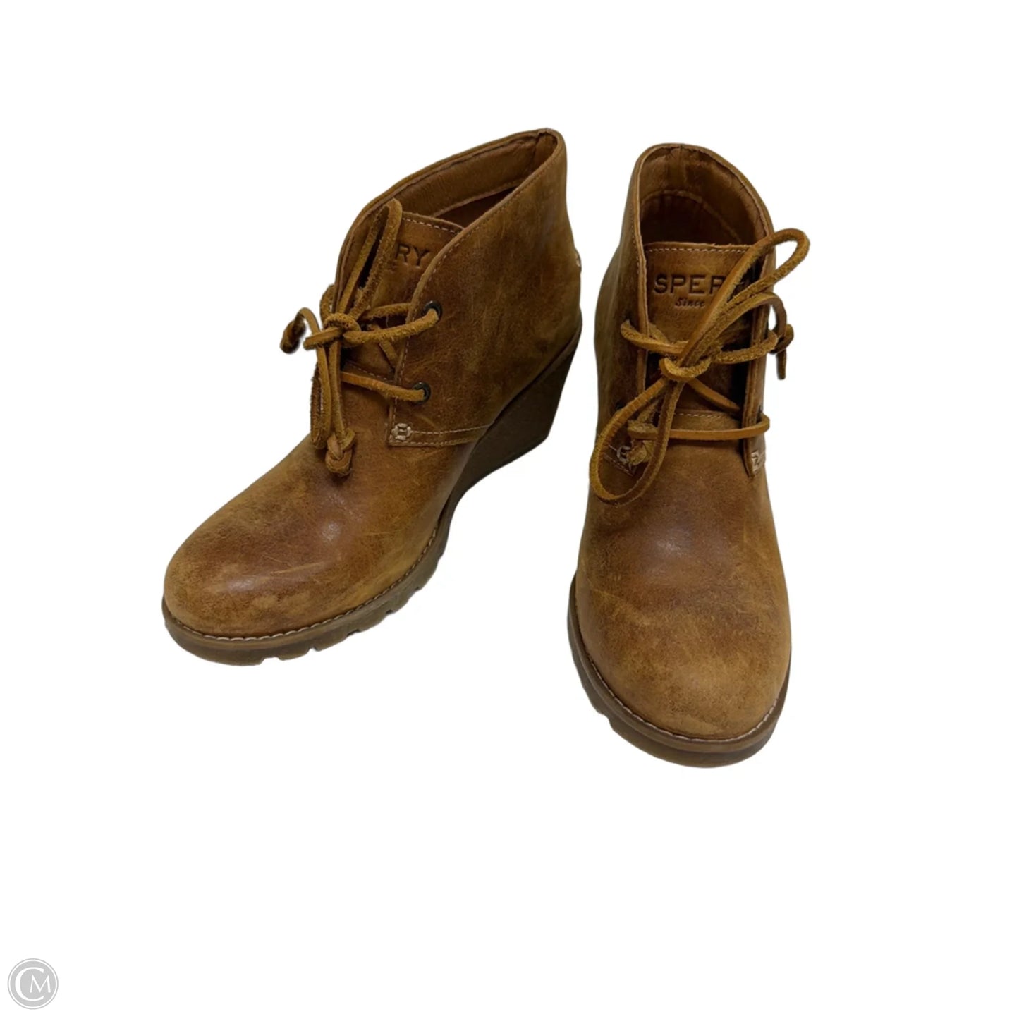 Shoes Heels Wedge By Sperry In Brown, Size: 6.5