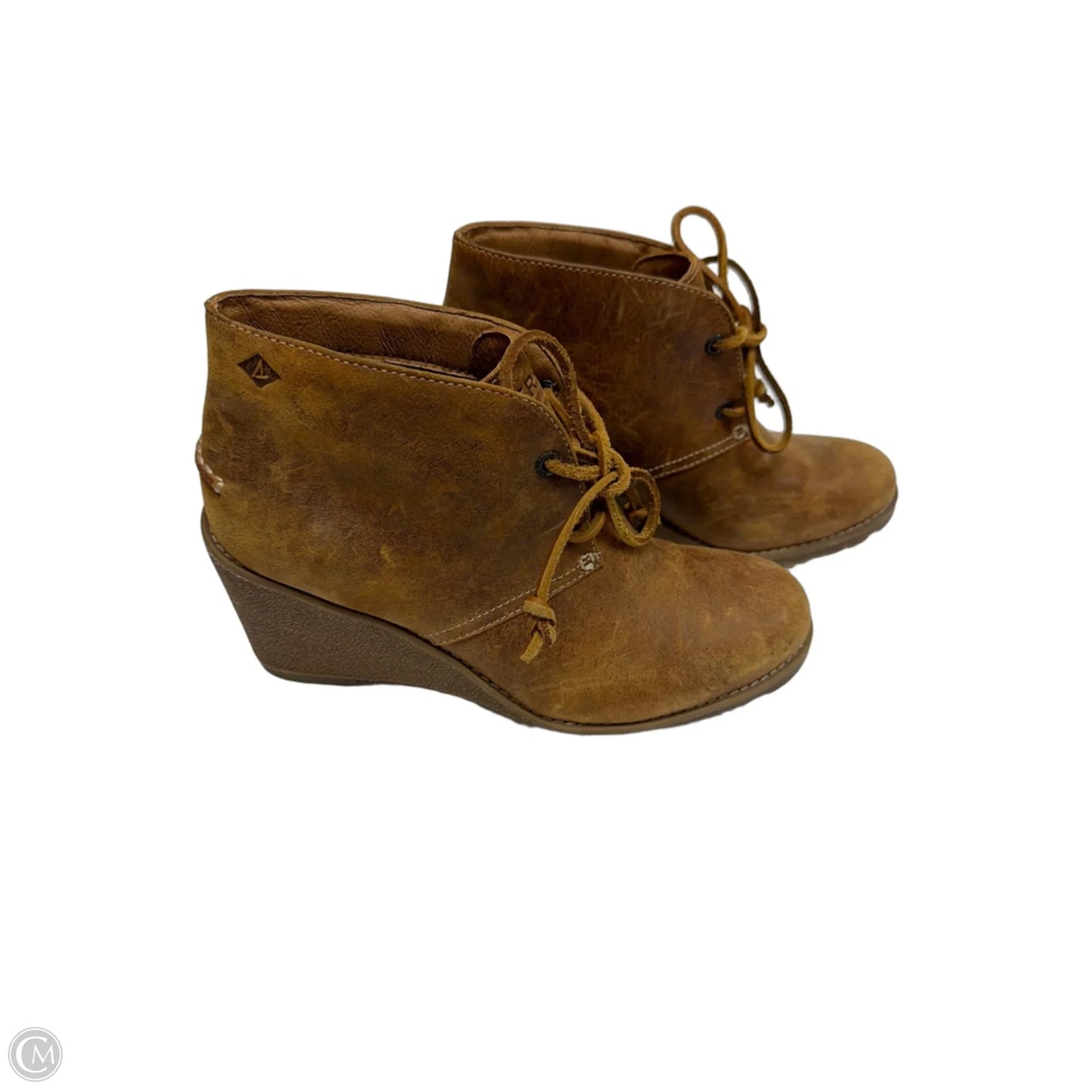 Shoes Heels Wedge By Sperry In Brown, Size: 6.5