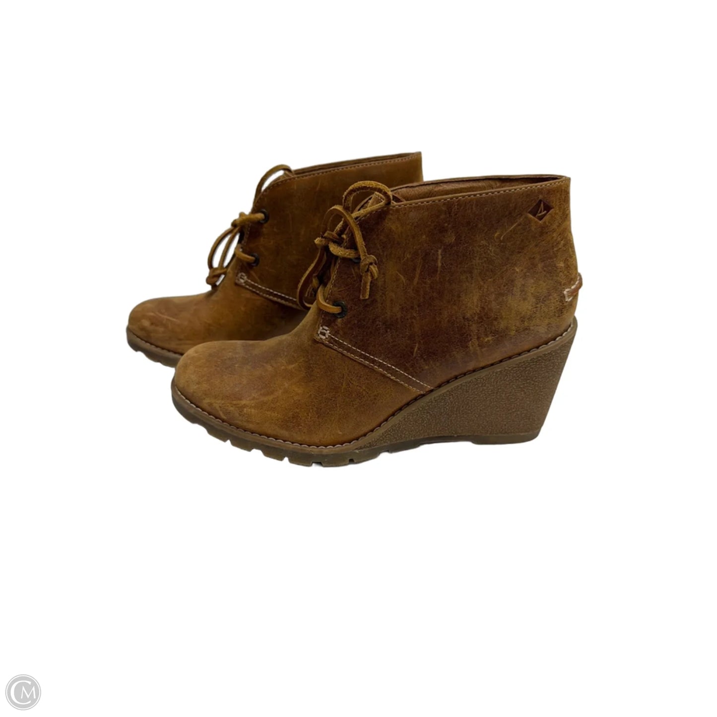 Shoes Heels Wedge By Sperry In Brown, Size: 6.5