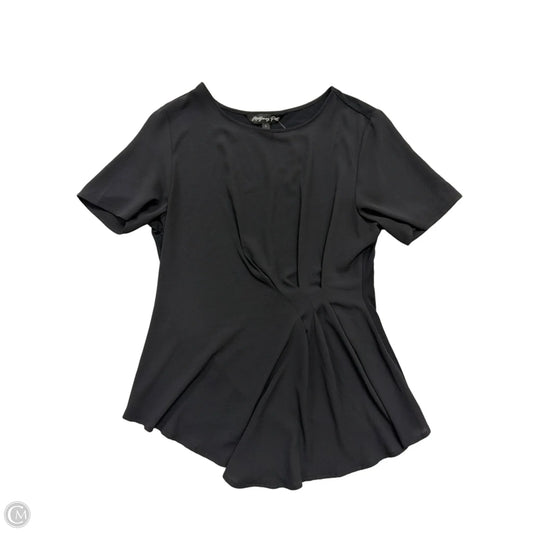 Top Short Sleeve By Clothes Mentor In Black, Size: L