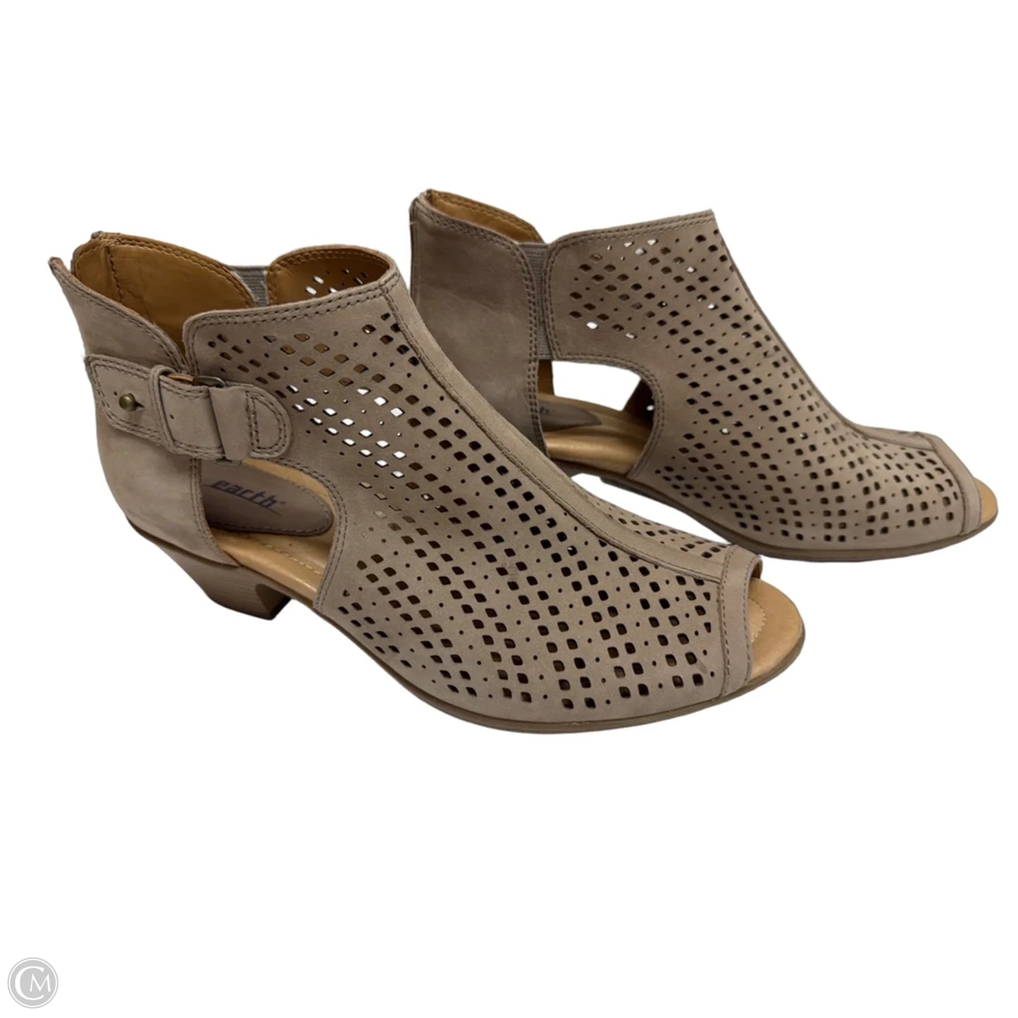 Sandals Heels Wedge By Earth In Beige, Size: 10
