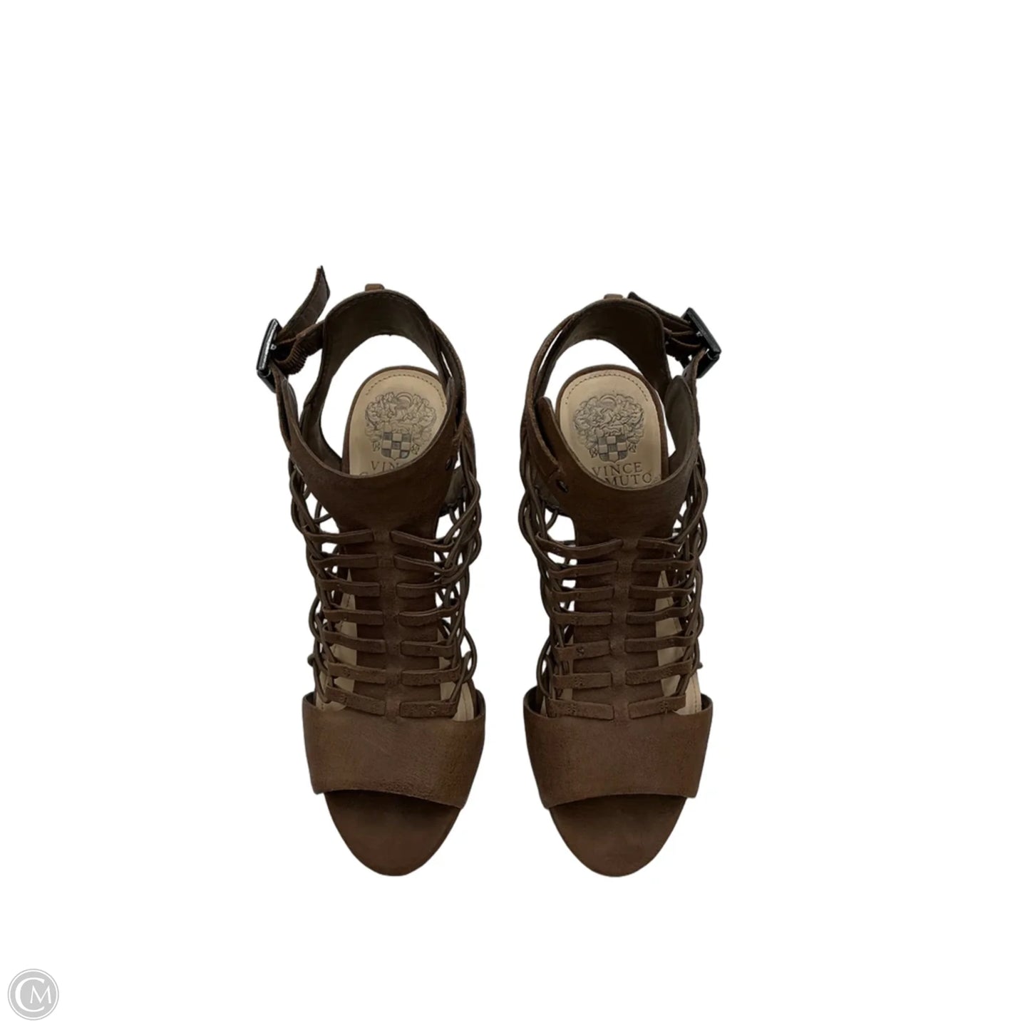 Sandals Heels Wedge By Vince Camuto In Brown, Size: 7.5