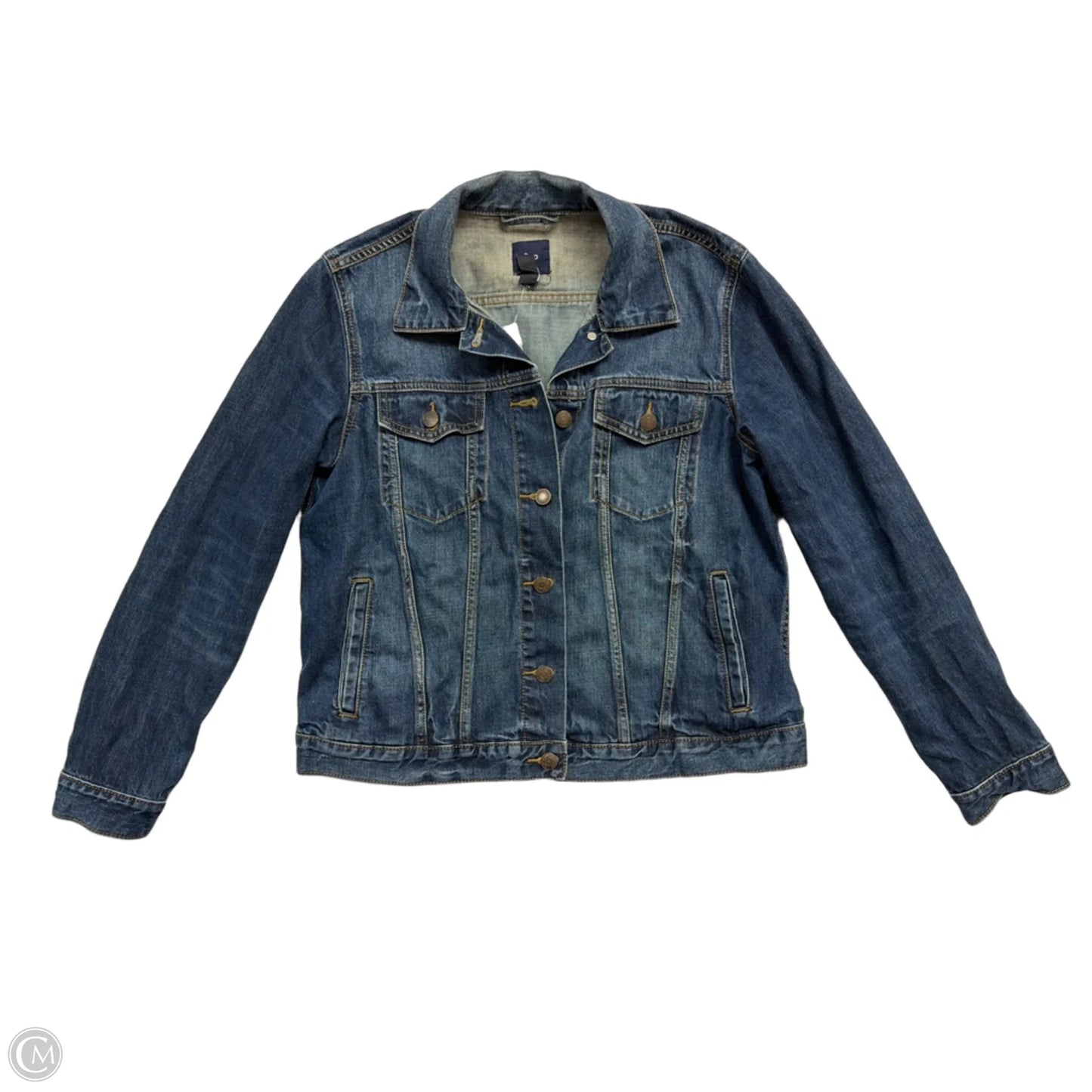 Jacket Denim By Gap In Blue Denim, Size: L