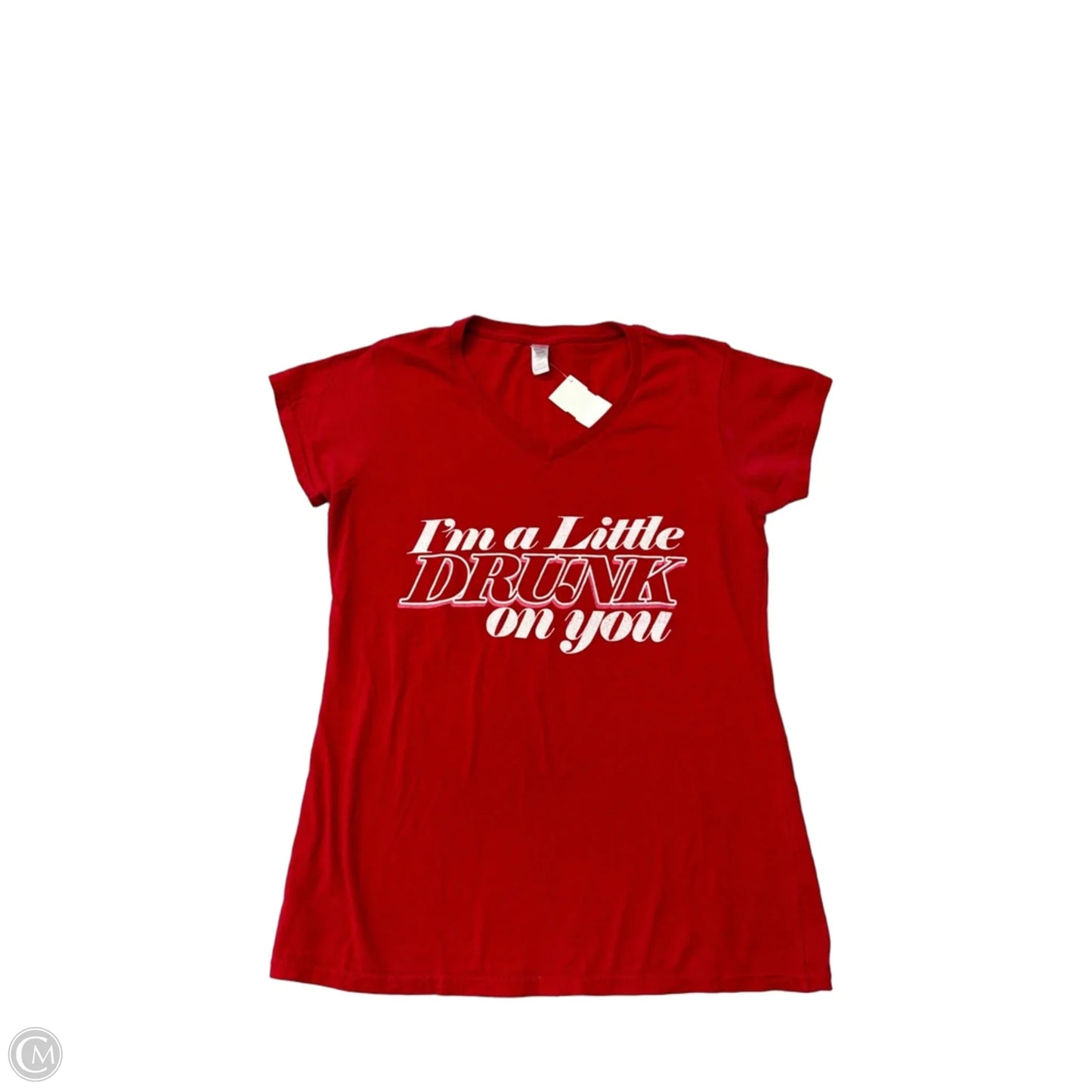 Top Short Sleeve By Gildan In Red, Size: M