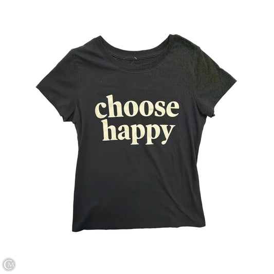 Top Short Sleeve By Clothes Mentor In Black, Size: S