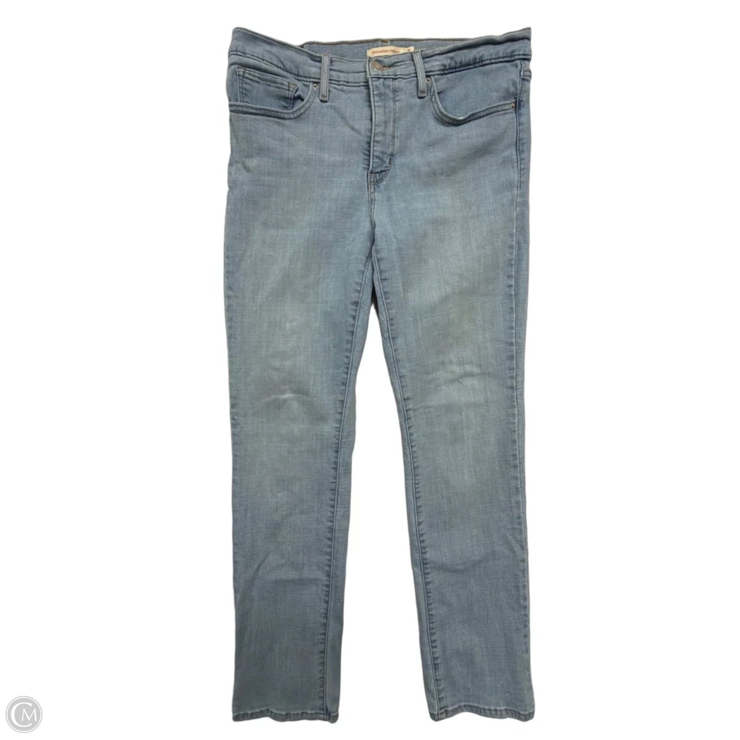 Jeans Skinny By Levis In Blue Denim, Size: 10