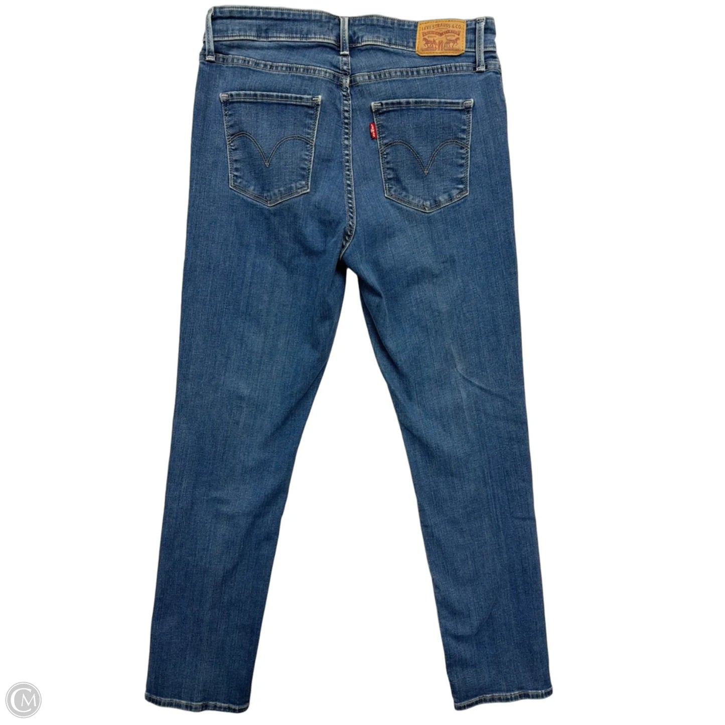 Jeans Straight By Levis In Blue Denim, Size: 10