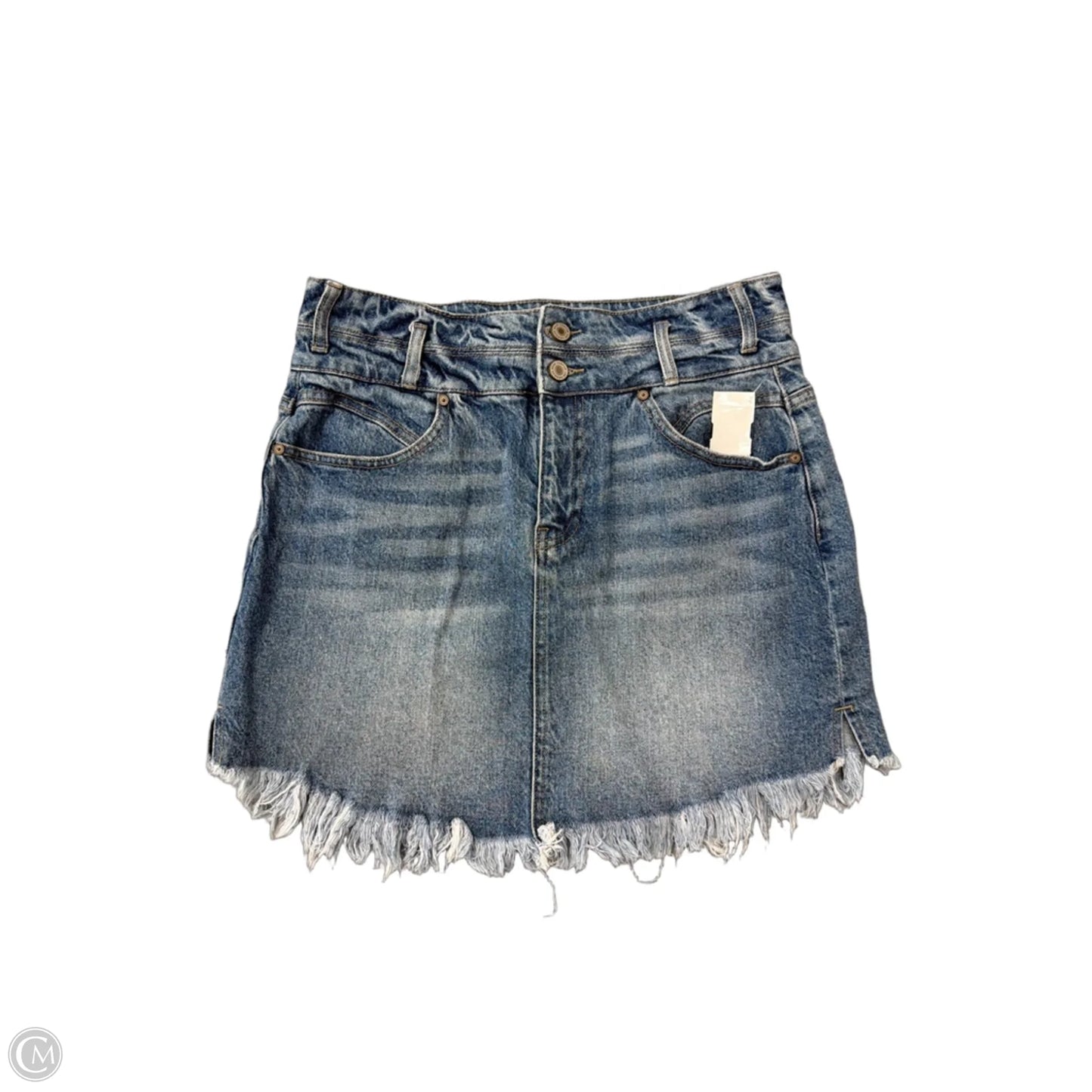 Skirt Midi By Kancan In Blue Denim, Size: 14