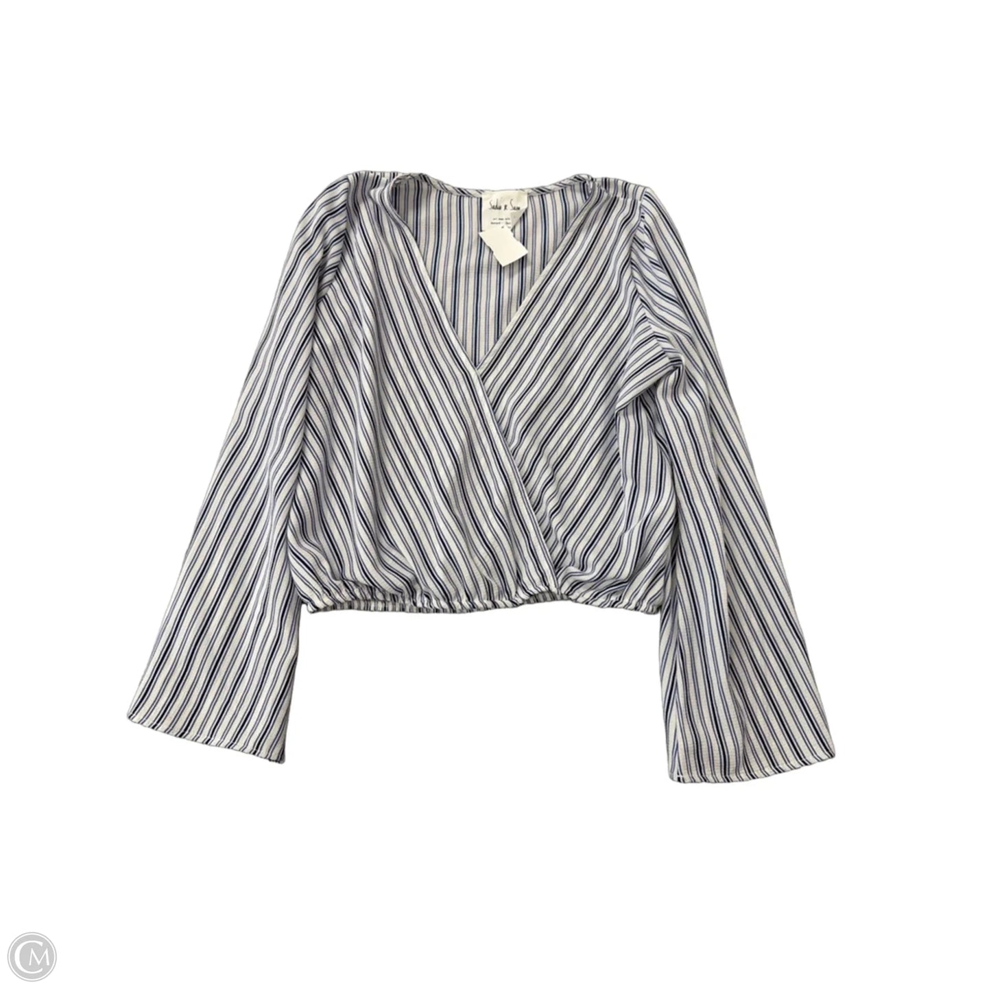 Top Long Sleeve By Sadie & Sage In Striped Pattern, Size: M
