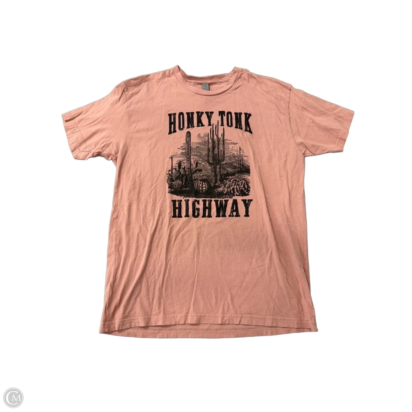 Top Short Sleeve By Next Level In Pink, Size: L