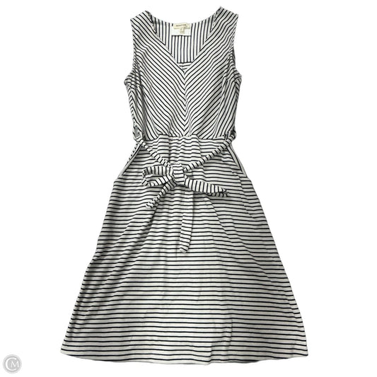 Dress Casual Midi By Monteau In Striped Pattern, Size: M