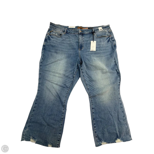 Jeans Flared By Judy Blue In Blue Denim, Size: 2x
