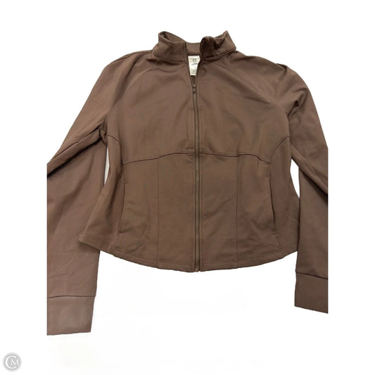 Athletic Jacket By Members Mark In Brown, Size: M