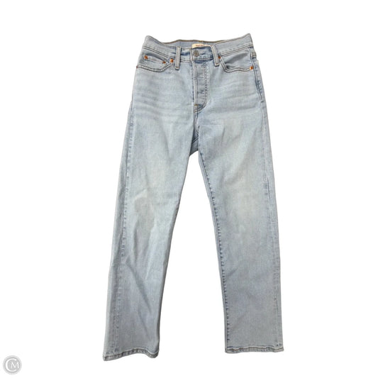 Jeans Straight By Levis In Blue Denim, Size: 4