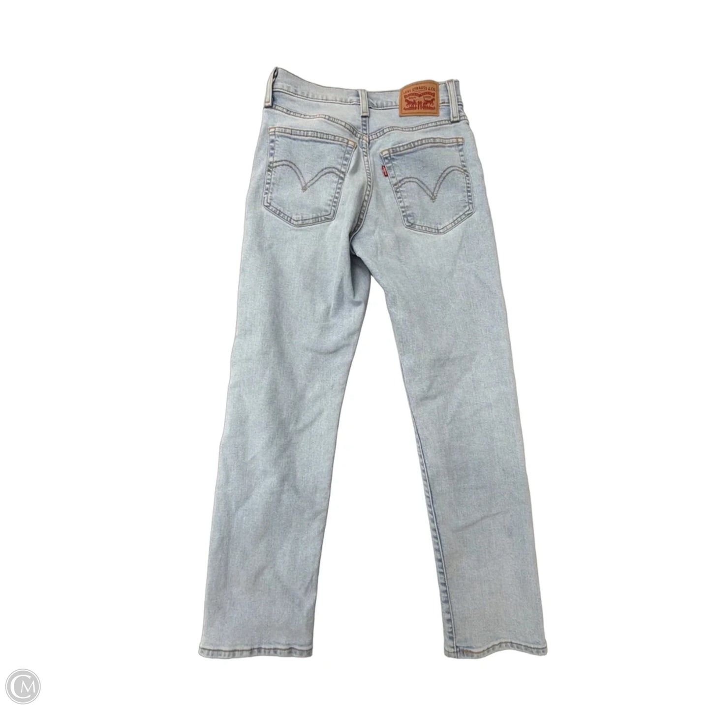 Jeans Straight By Levis In Blue Denim, Size: 4