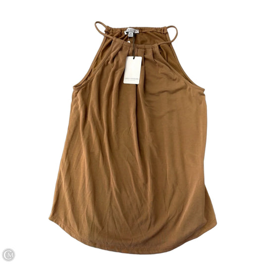 Top Sleeveless By Green Envelope In Brown, Size: Xs