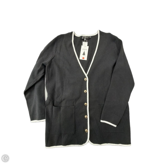 Cardigan By Zesica In Black & White, Size: Xl