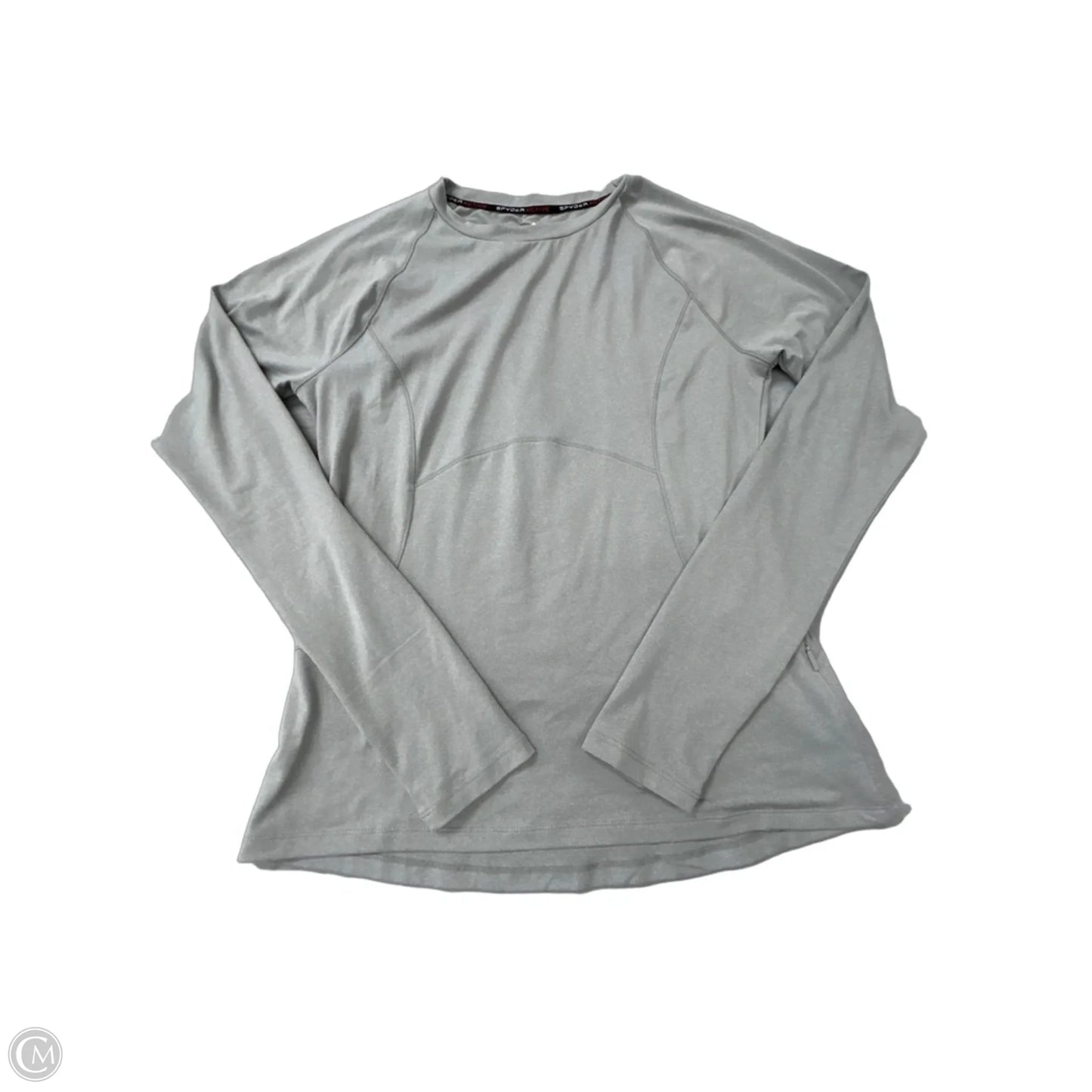 Athletic Top Long Sleeve Crewneck By Spyder In Grey, Size: M