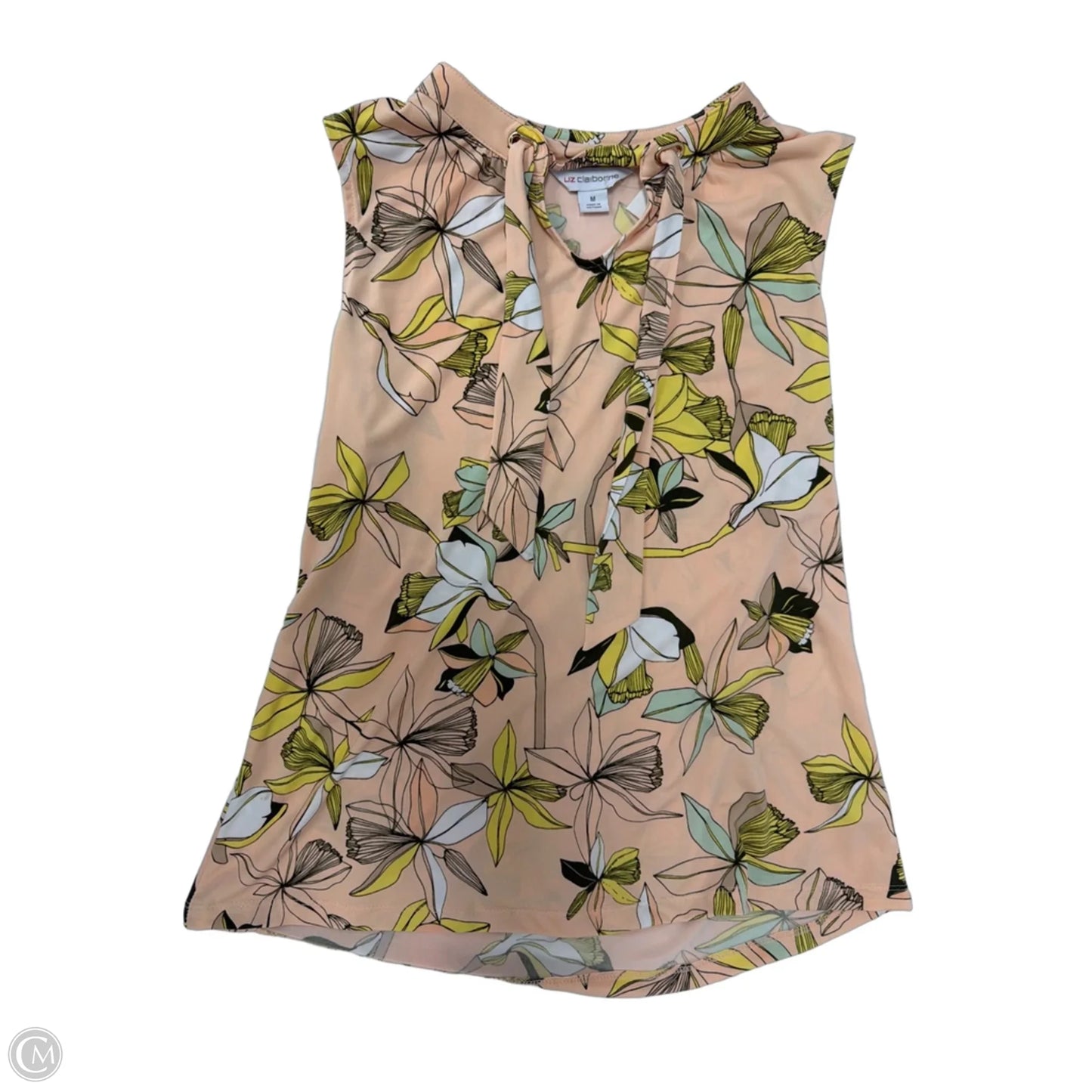 Top Sleeveless By Liz Claiborne In Floral Print, Size: M