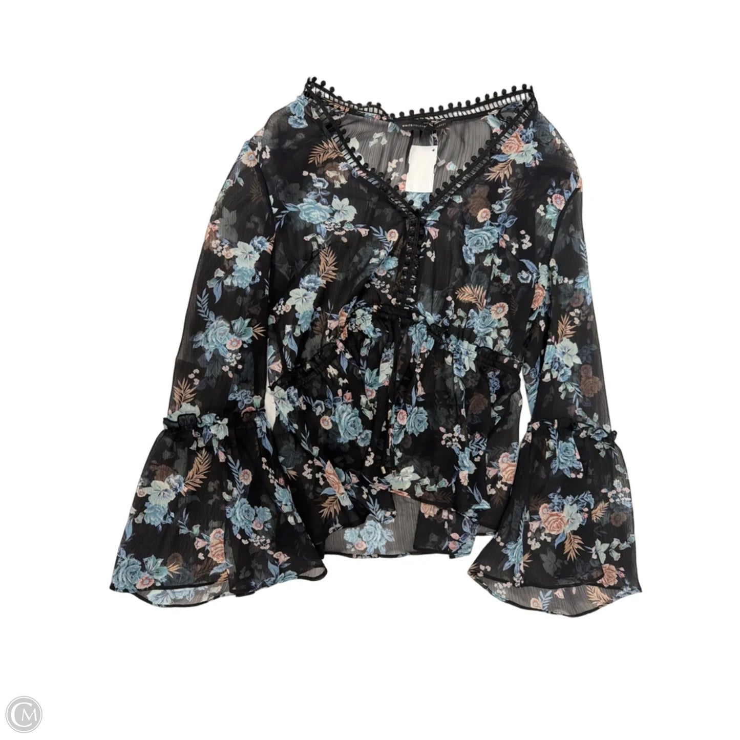 Top Long Sleeve By White House Black Market In Floral Print, Size: Sp