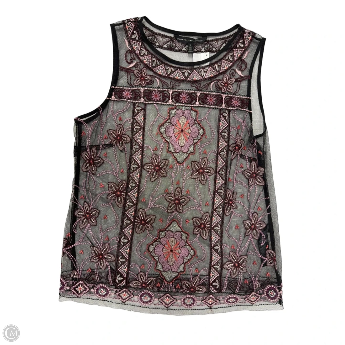Top Sleeveless By White House Black Market In Floral Print, Size: M