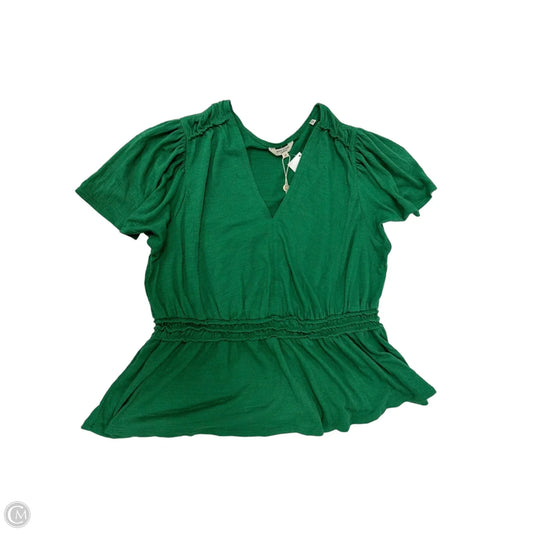 Top Short Sleeve By Max Studio In Green, Size: 2x